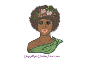 African American Woman with Flowers Design Review