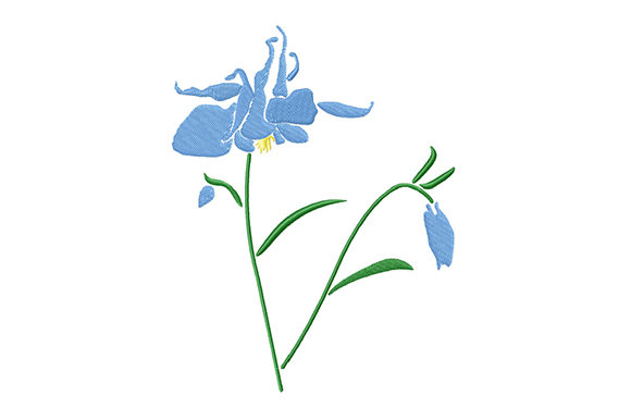 Blue Columbine Flower Design Review