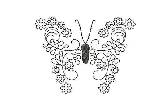 Butterfly Stylized Flowers Design Review