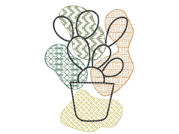 Cactus Line Art Embroidery Review