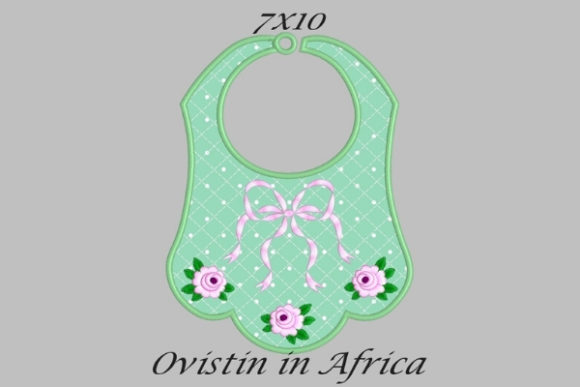 Cute Baby Bib with Roses Small
