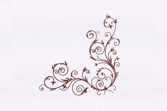 Maroon Stem Vines Embroidery Review