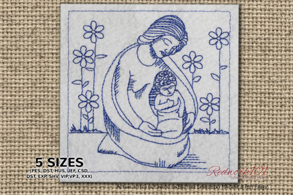 Mary with Baby Jesus Embroidery Review