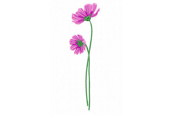 Pink Cosmos Flowers Embroidery Review