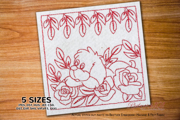 Puppy Sleeps in Flowers Bluework Review