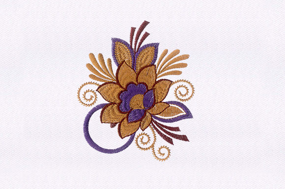 Purple Flower Design: Seasonal Embroidery Review