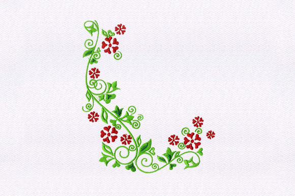 Red Flower Vines Embroidery Design Review