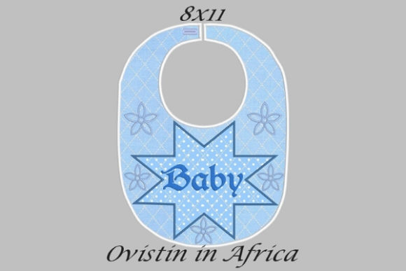 Star Flowers Adorable Baby Bib Large