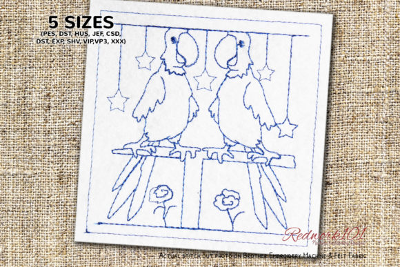 Two Pirate Parrots Embroidery Design Review